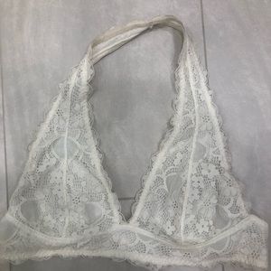 Free People Galloon Lace Halter Bra (size large)